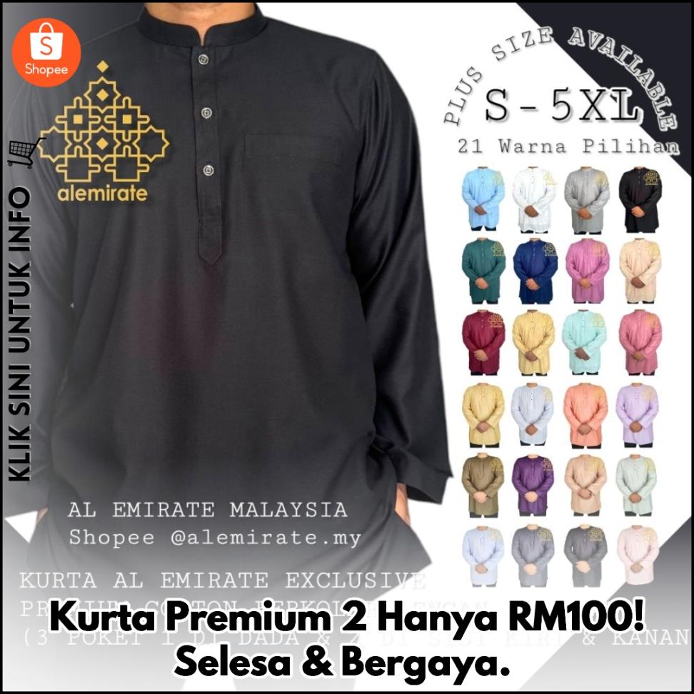 Kurta Al Emirate Premium Kapas Selesa & Bergaya