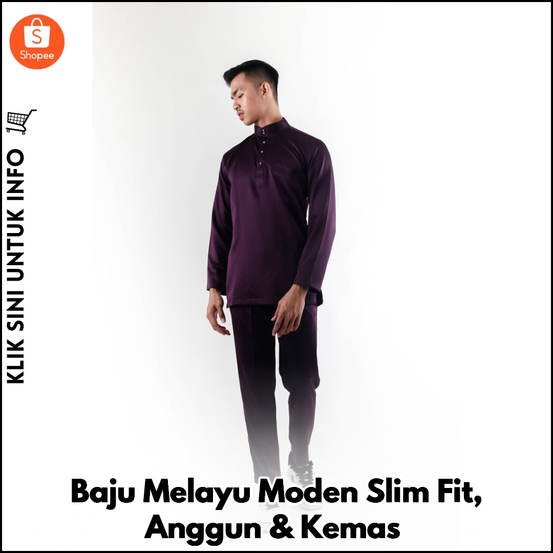 Baju Melayu Moden Slim Fit, Anggun & Kemas