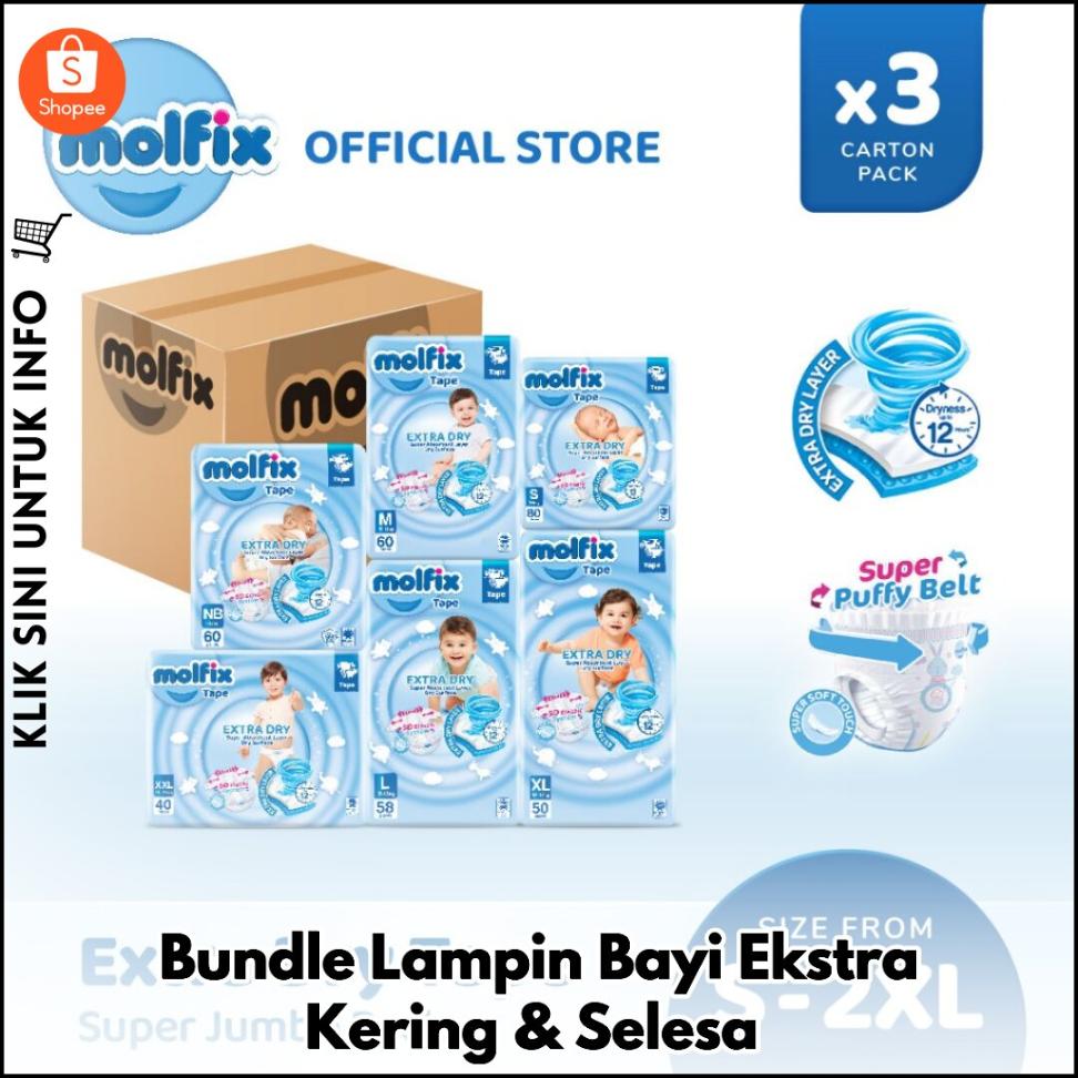 Bundle Lampin Bayi Ekstra Kering & Selesa