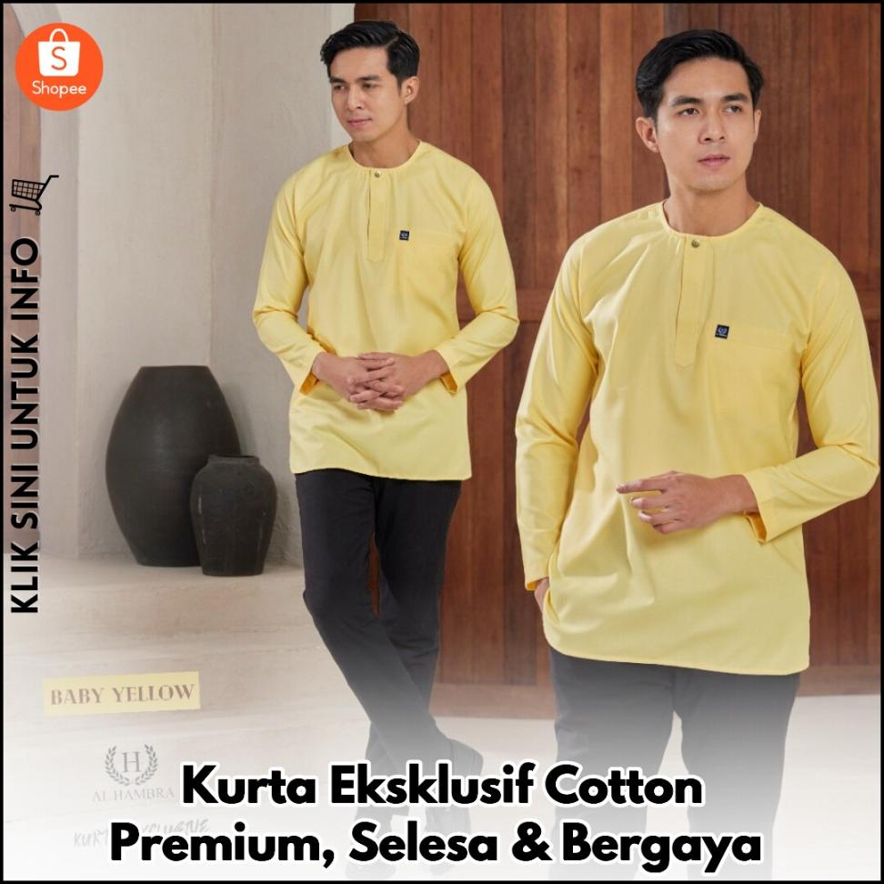 Kurta Eksklusif Cotton Premium, Selesa & Bergaya