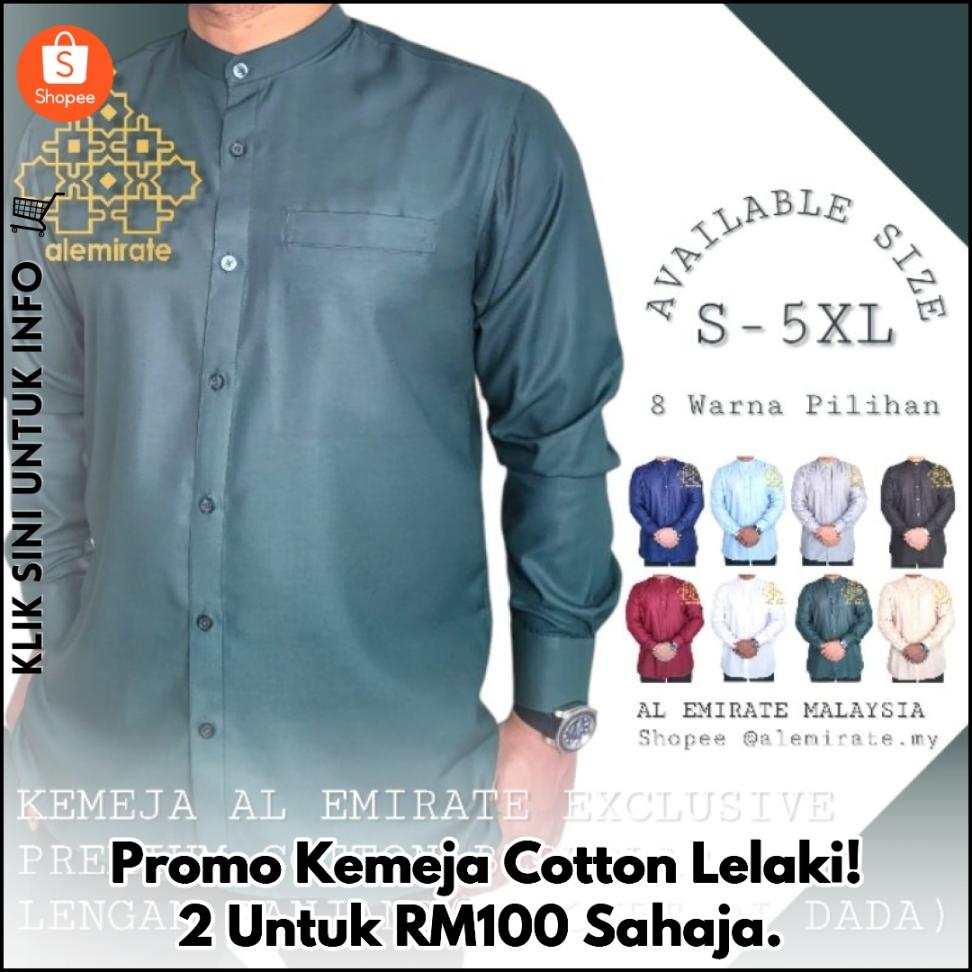 Promo Kemeja Cotton Lelaki! 2 Untuk RM100 Sahaja.