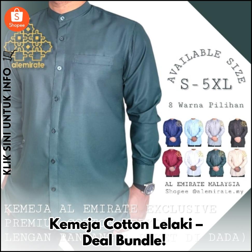 Kemeja Cotton Lelaki – Deal Bundle!