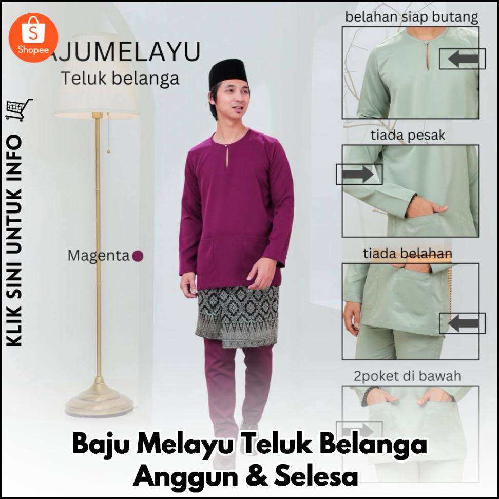 Baju Melayu Teluk Belanga Anggun & Selesa