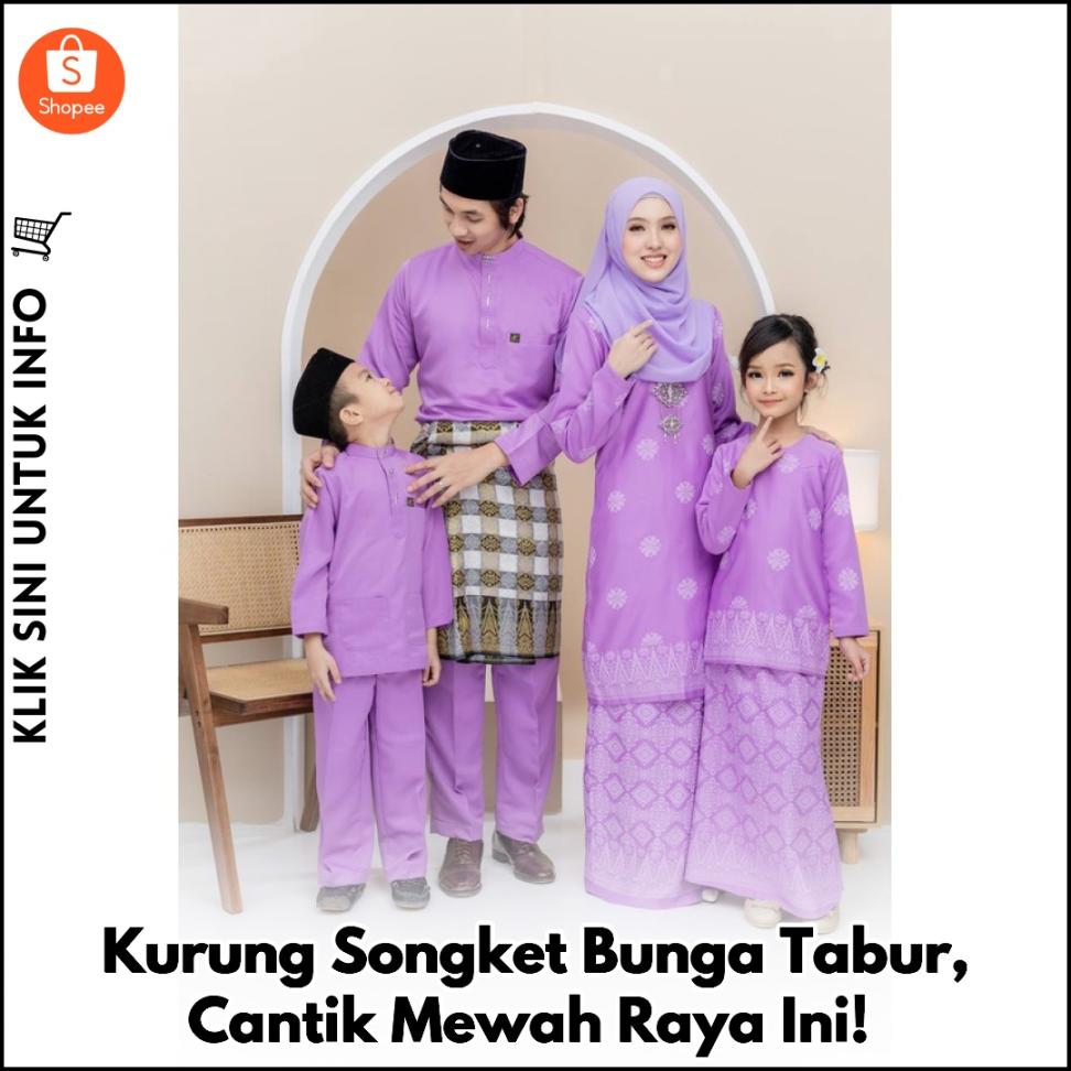 Kurung Songket Bunga Tabur, Cantik Mewah Raya Ini!