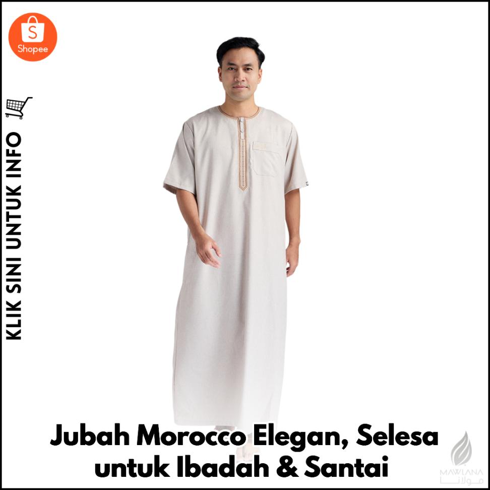 Jubah Morocco Elegan, Selesa untuk Ibadah & Santai