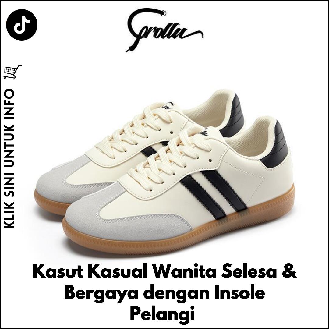 Kasut Kasual Wanita Selesa & Bergaya dengan Insole Pelangi