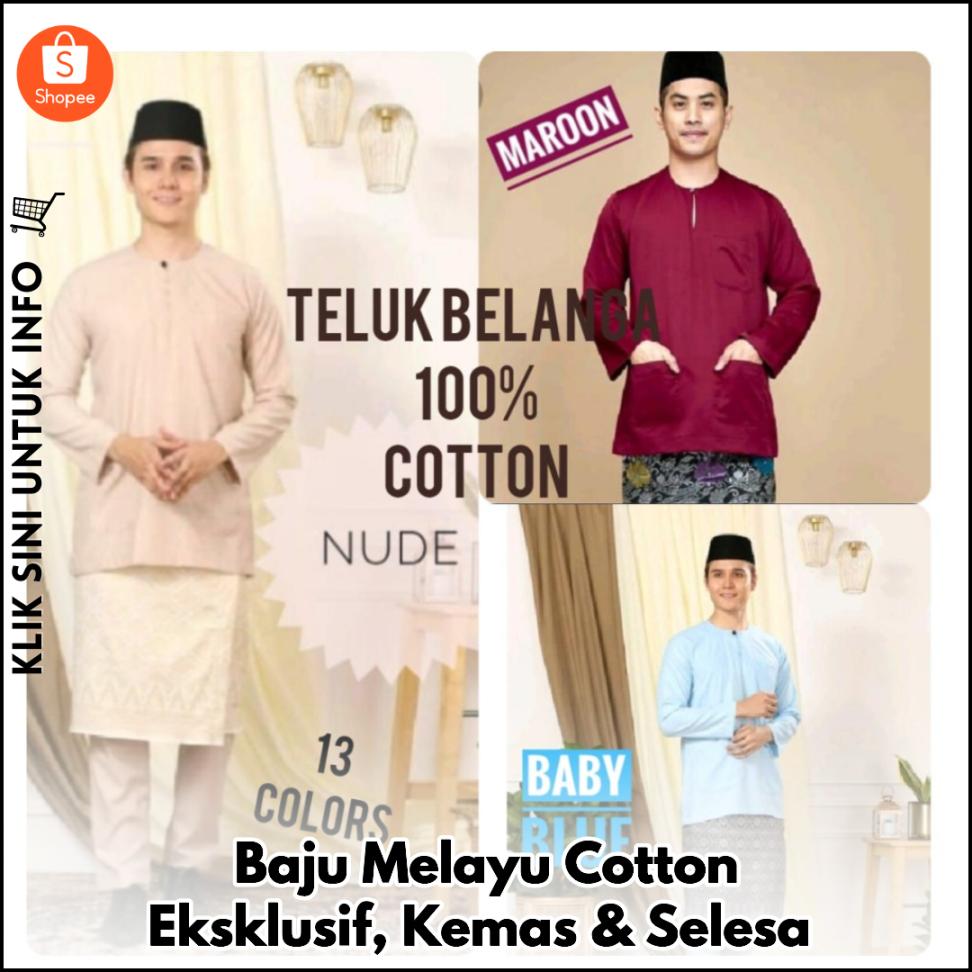 Baju Melayu Cotton Eksklusif, Kemas & Selesa