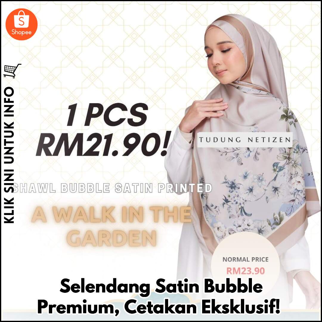 Selendang Satin Bubble Premium, Cetakan Eksklusif!