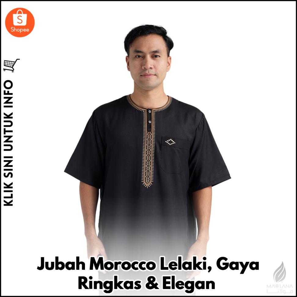 Jubah Morocco Lelaki, Gaya Ringkas & Elegan