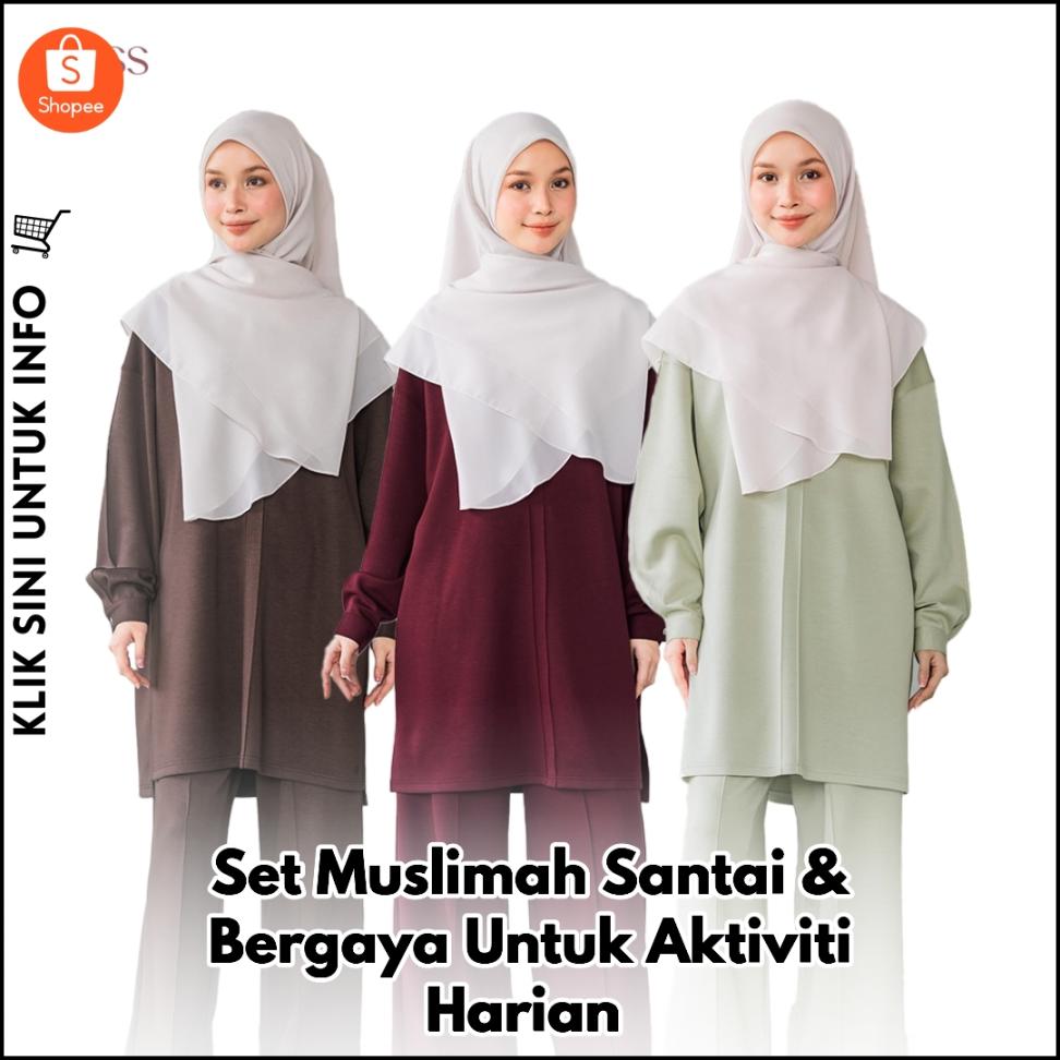Set Muslimah Santai & Bergaya Untuk Aktiviti Harian