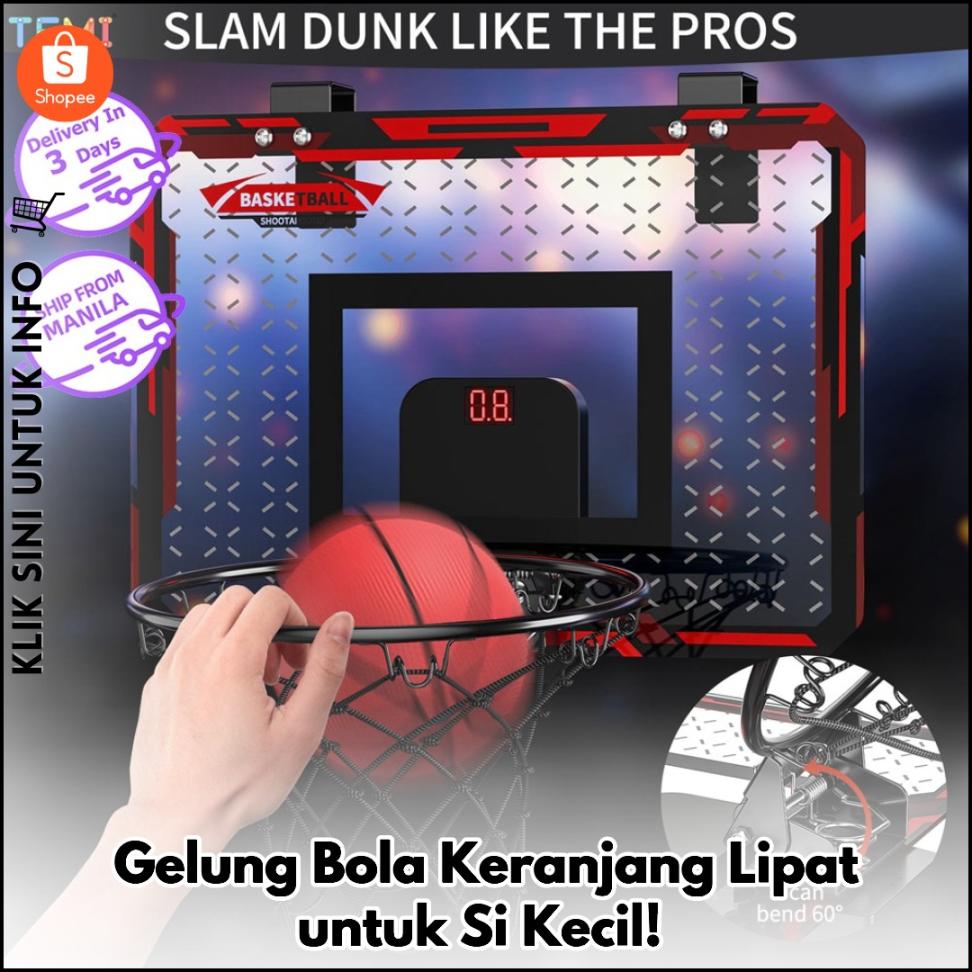Gelung Bola Keranjang Lipat untuk Si Kecil!
