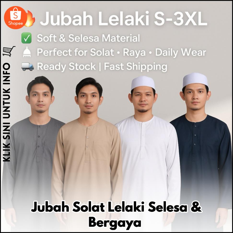 Jubah Solat Lelaki Selesa & Bergaya