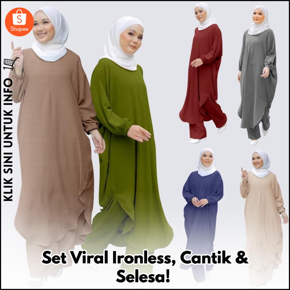 Set Viral Ironless: Blouse & Palazo Anggun