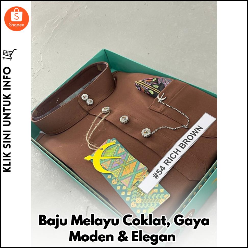 Baju Melayu Coklat, Gaya Moden & Elegan
