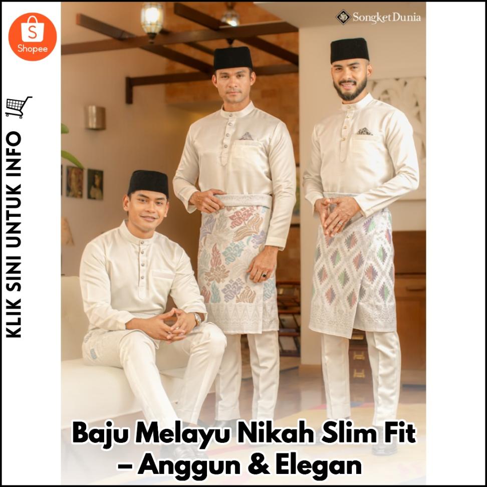 Baju Melayu Nikah Slim Fit – Anggun & Elegan