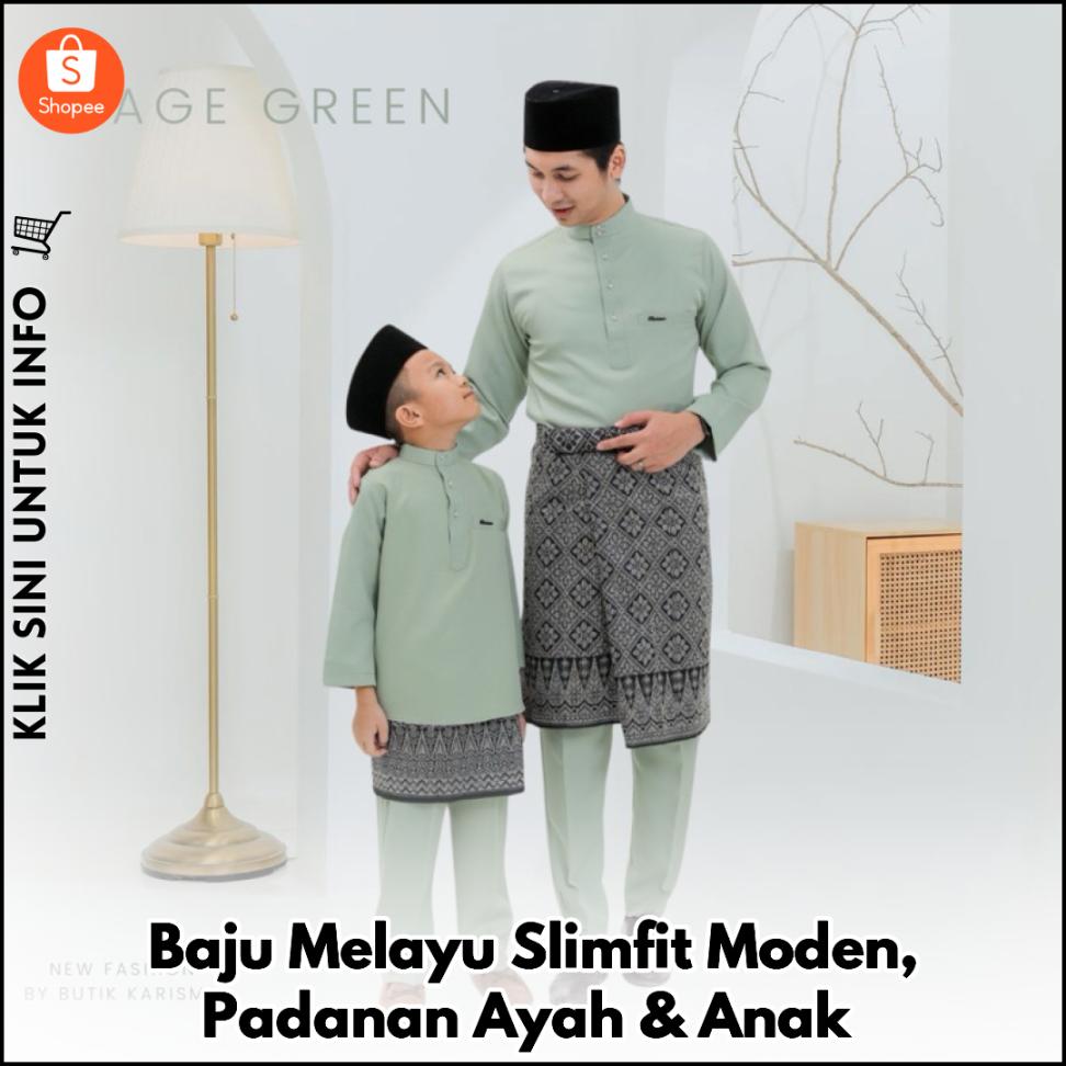 Baju Melayu Slimfit Moden, Padanan Ayah & Anak