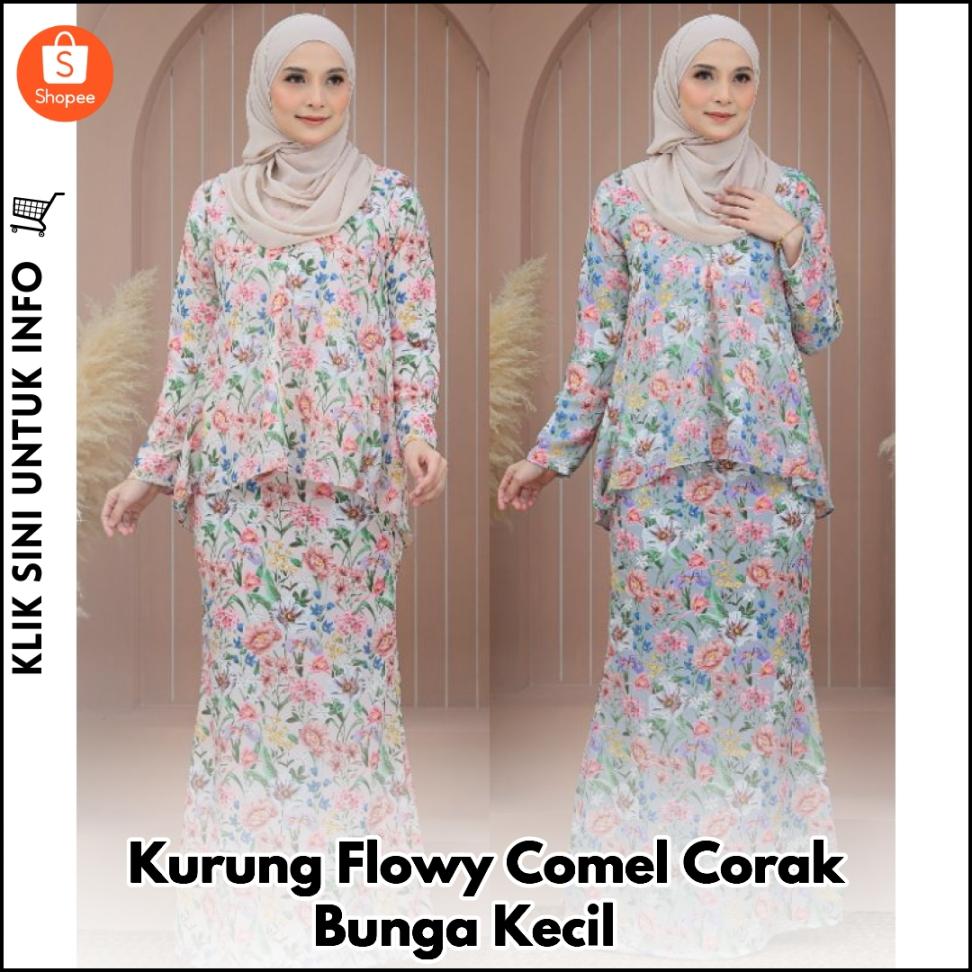 Kurung Flowy Comel Corak Bunga Kecil ?