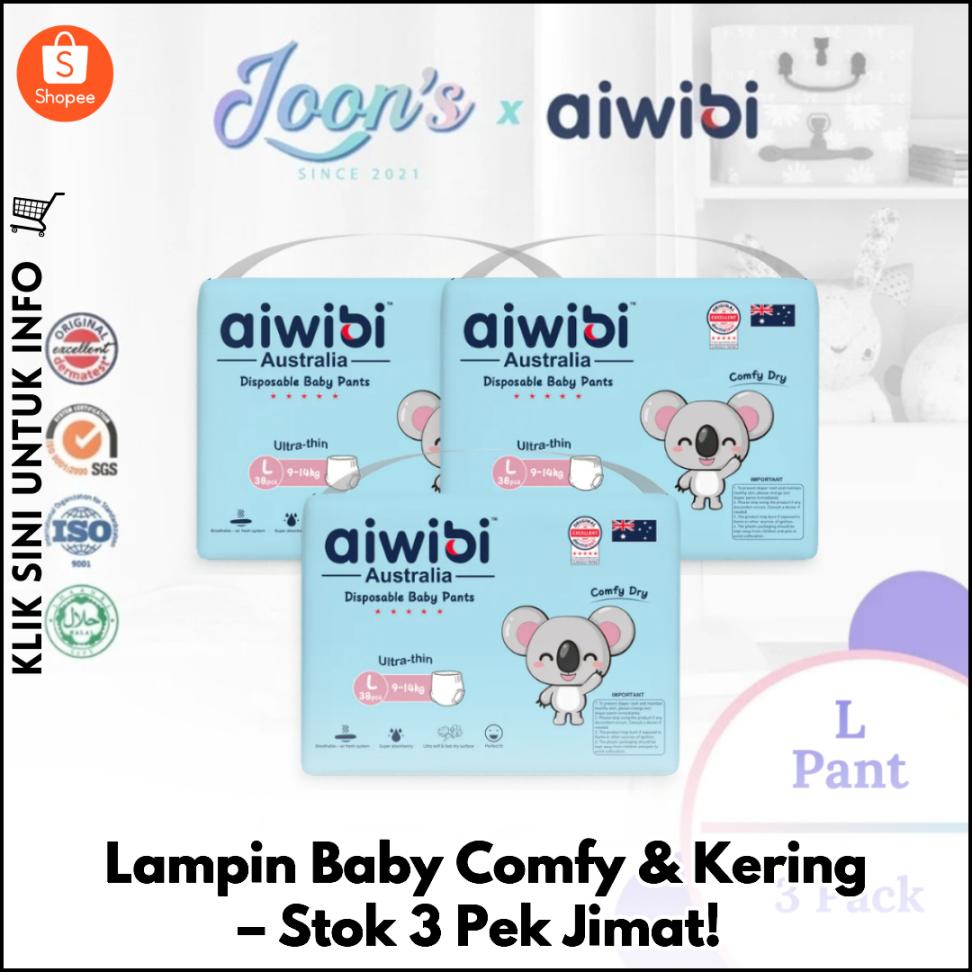 Lampin Bayi Comfy & Kering – 3 Pek