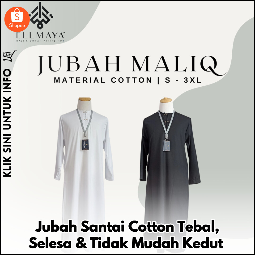 Jubah Santai Cotton Tebal, Selesa & Tidak Mudah Kedut