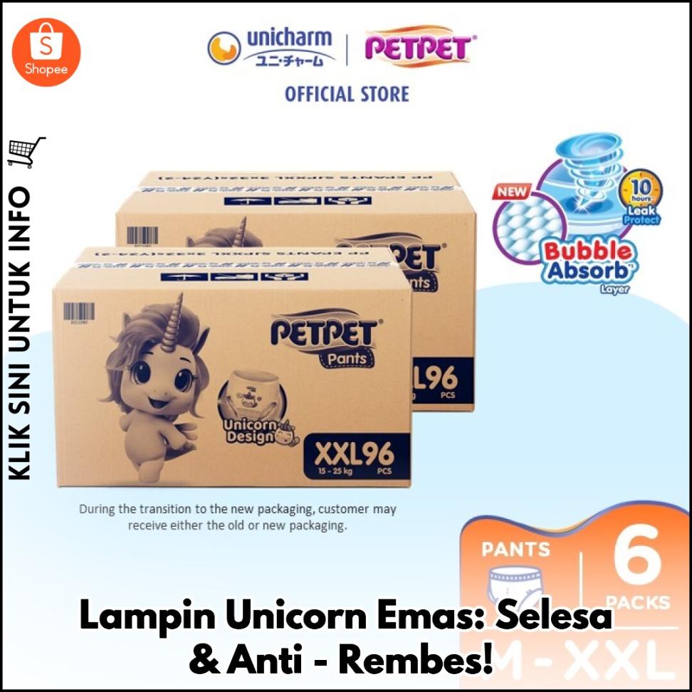 Lampin Unicorn Emas: Selesa & Anti-Rembes!