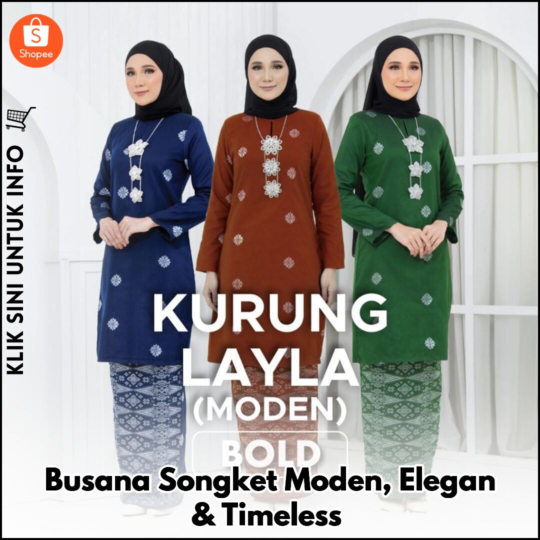 Busana Songket Moden, Elegan & Timeless