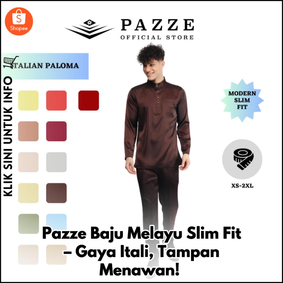 Pazze Baju Melayu Slim Fit – Gaya Itali, Tampan Menawan!