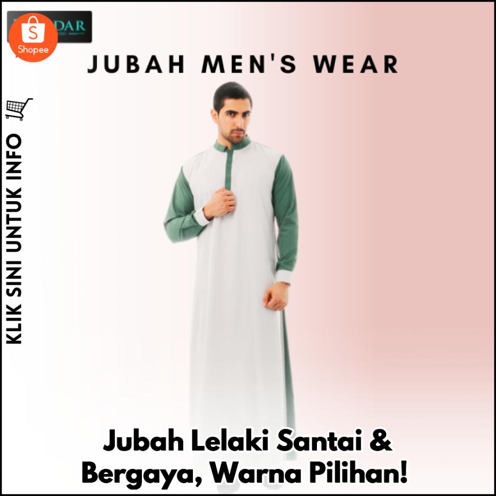 Jubah Lelaki Santai & Bergaya, Warna Pilihan!
