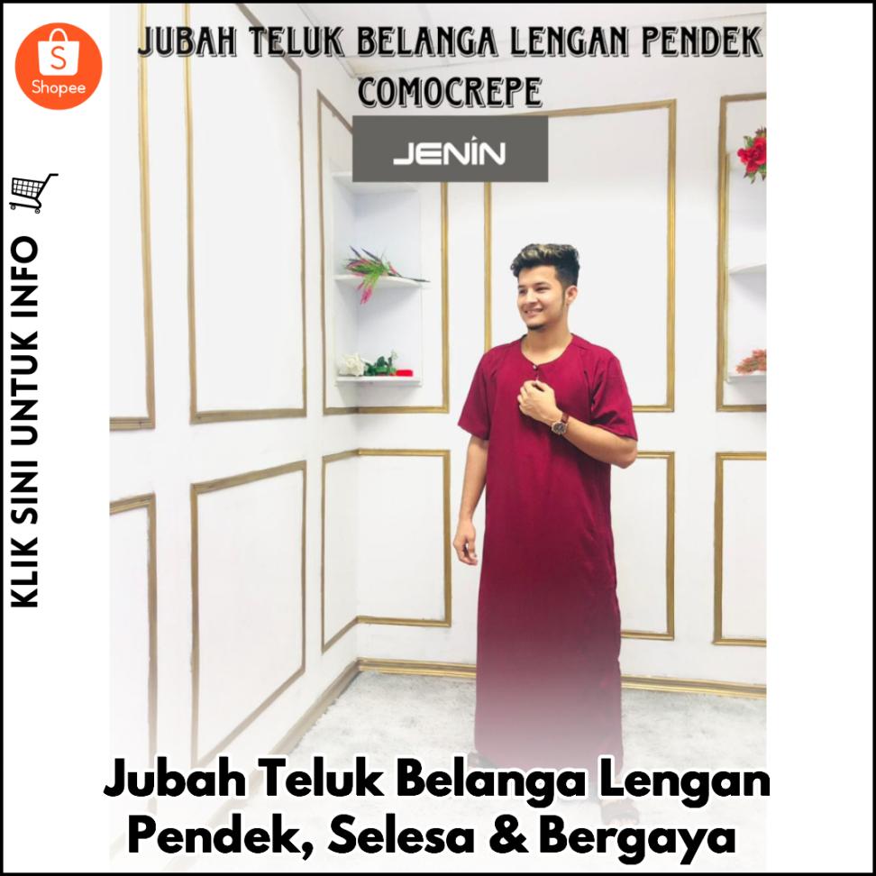 Jubah Teluk Belanga Lengan Pendek, Selesa & Bergaya