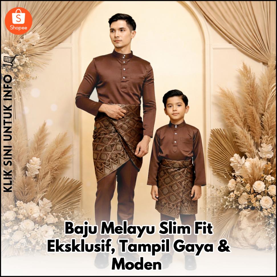Baju Melayu Slim Fit Eksklusif, Tampil Gaya Moden & Tradisi