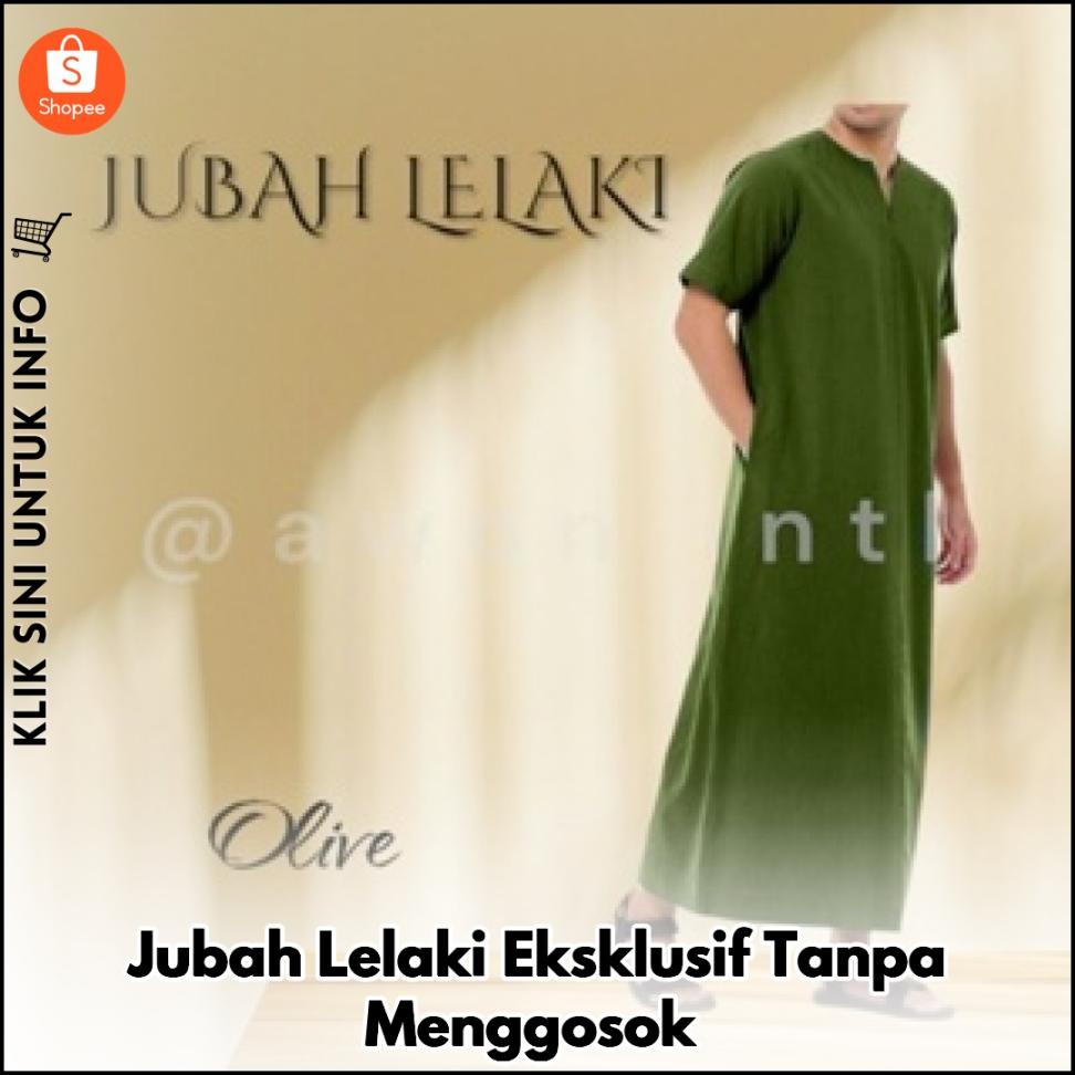 Jubah Lelaki Eksklusif Tanpa Menggosok