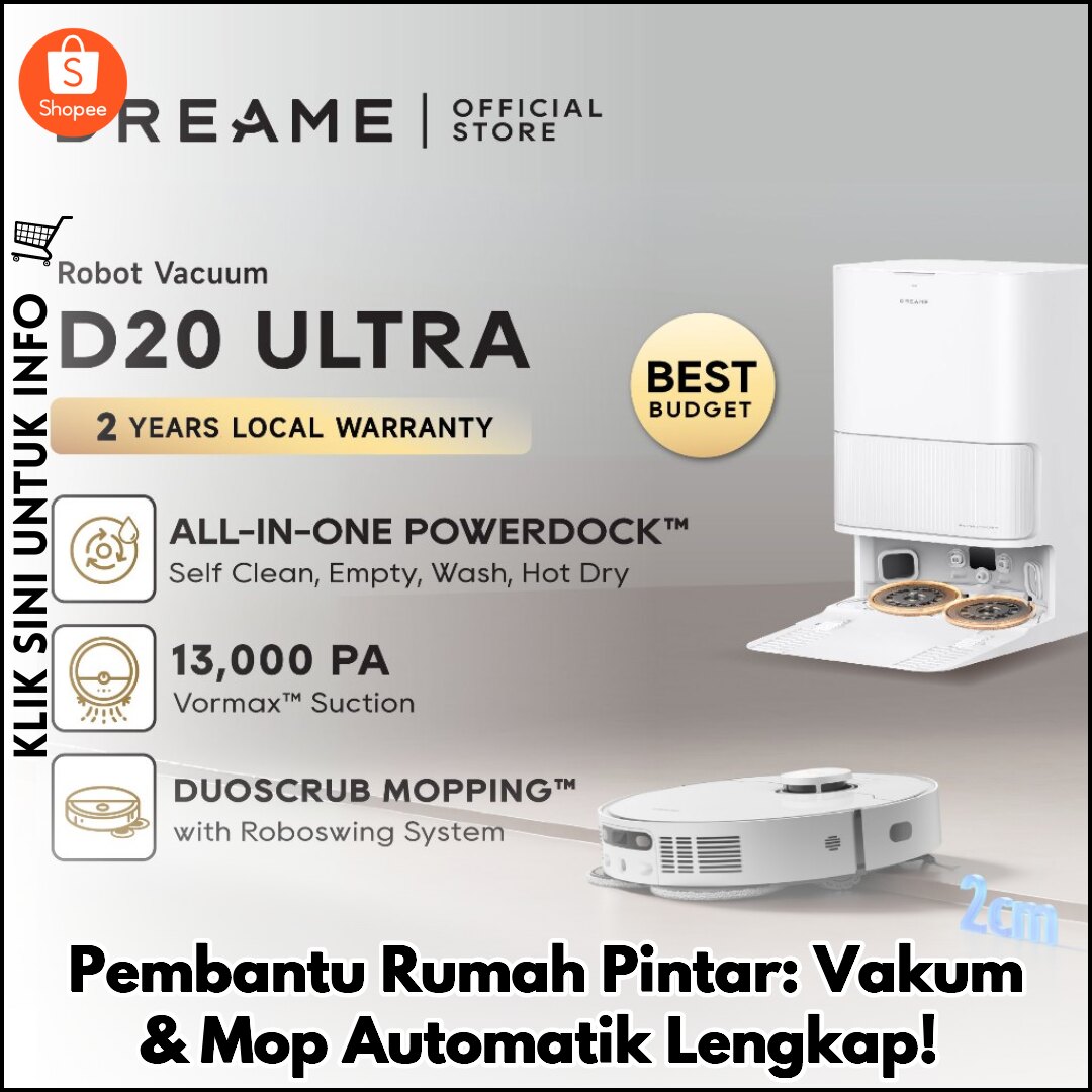 Pembantu Rumah Pintar: Vakum & Mop Automatik Lengkap!