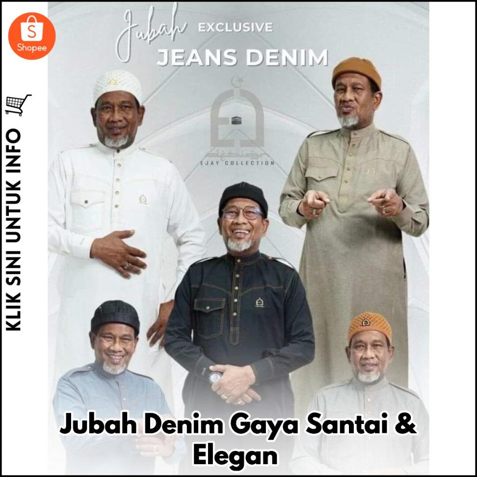 Jubah Denim Tufail: Gaya Moden & Selesa
