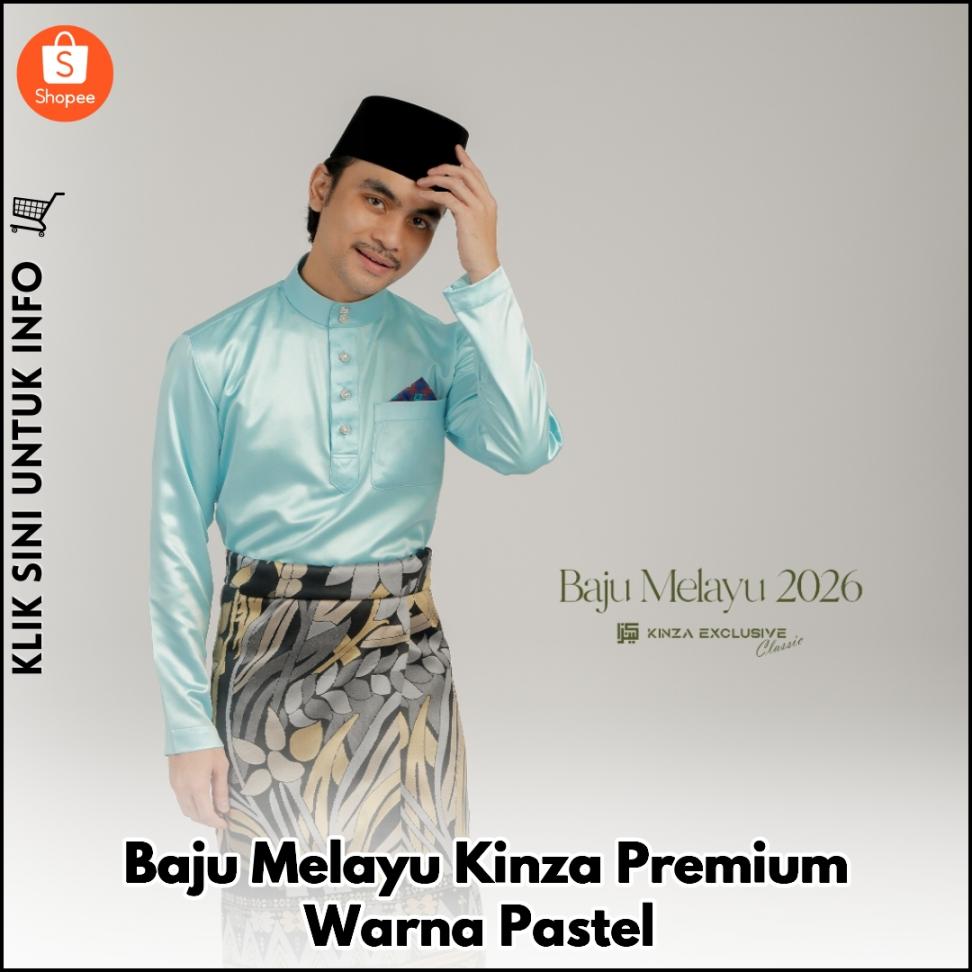 Baju Melayu Kinza Premium Warna Pastel