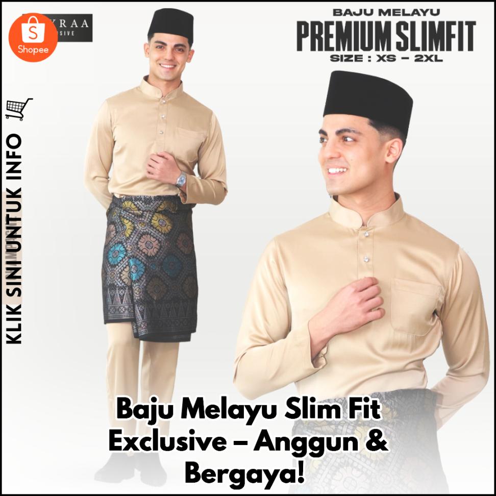 Baju Melayu Slim Fit Exclusive – Anggun & Bergaya!