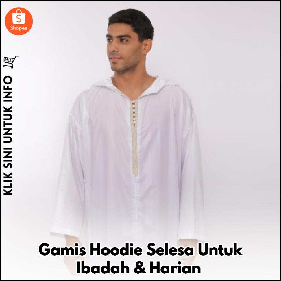 Gamis Hoodie Selesa Untuk Ibadah & Harian