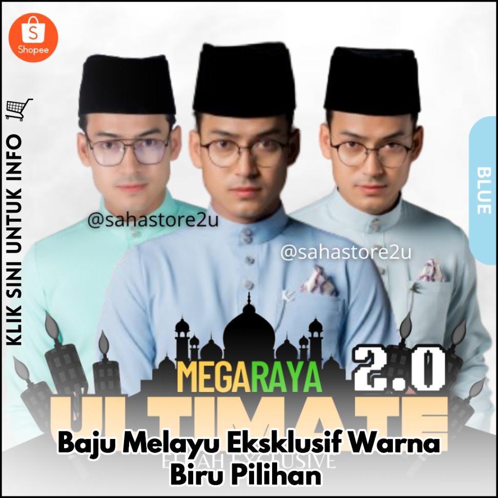 Baju Melayu Eksklusif Warna Biru Pilihan