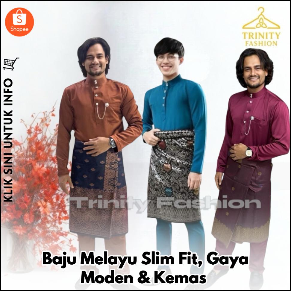 Baju Melayu Slim Fit, Gaya Moden & Kemas