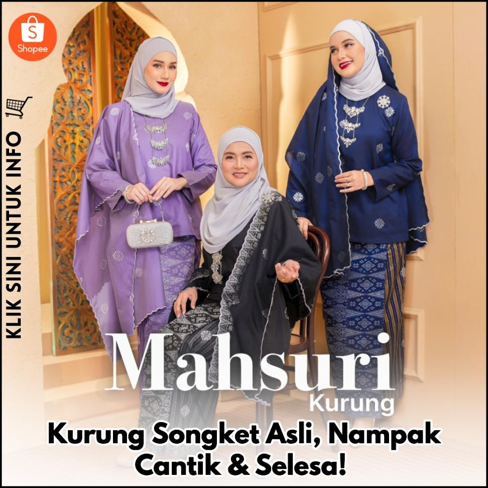 Kurung Songket Asli, Nampak Cantik & Selesa!