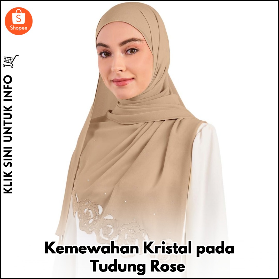 Kemewahan Kristal pada Tudung Rose