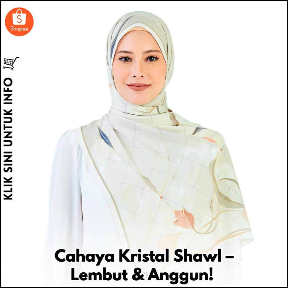 Cahaya Kristal Shawl – Lembut & Anggun!