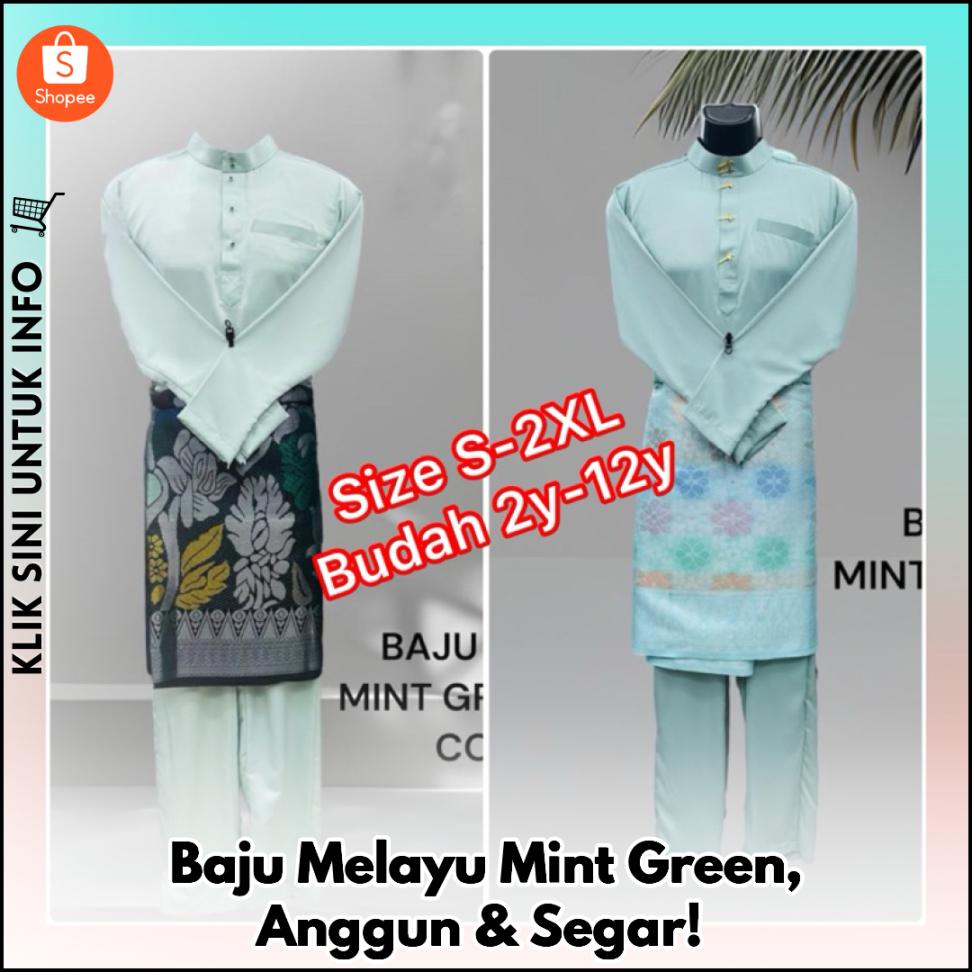 Baju Melayu Mint Green, Anggun & Segar!