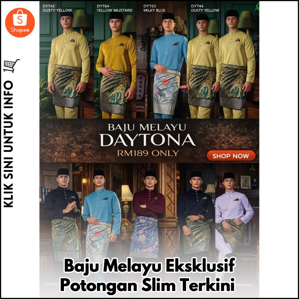 Baju Melayu Eksklusif Potongan Slim Terkini