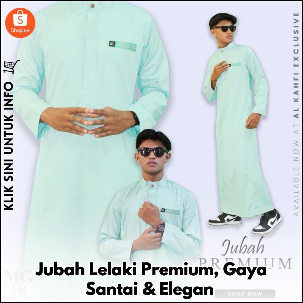 Jubah Lelaki Premium, Gaya Santai & Elegan