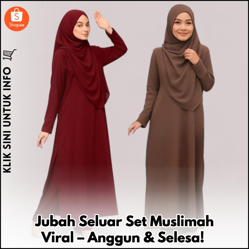Jubah Seluar Set Muslimah Viral – Anggun & Selesa!