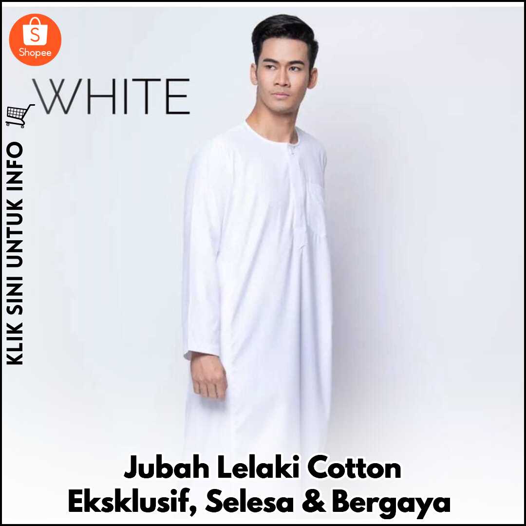 Jubah Lelaki Cotton Eksklusif, Selesa & Bergaya