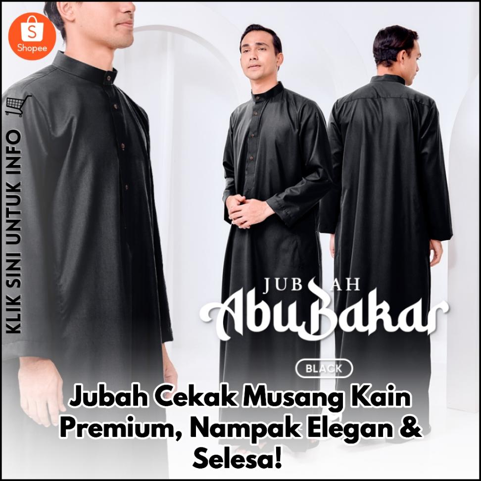 Jubah Cekak Musang Kain Premium, Nampak Elegan & Selesa!