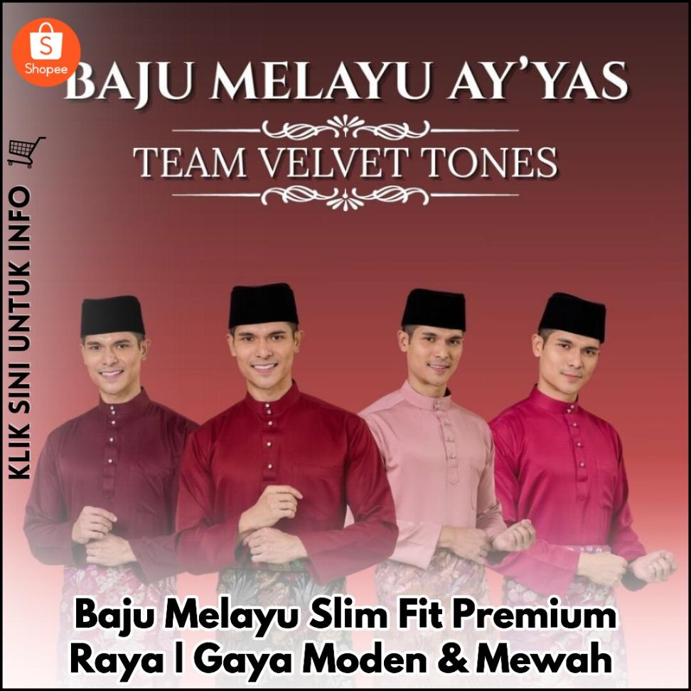 Baju Melayu Slim Fit Premium Raya | Gaya Moden & Mewah