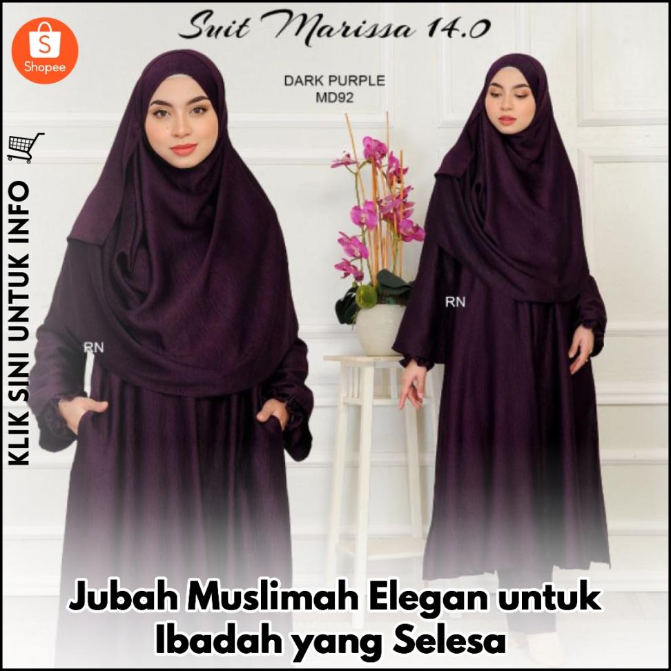 Jubah Muslimah Elegan untuk Ibadah yang Selesa