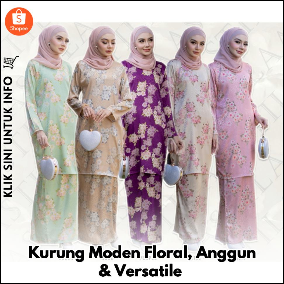Kurung Moden Floral, Anggun & Versatile