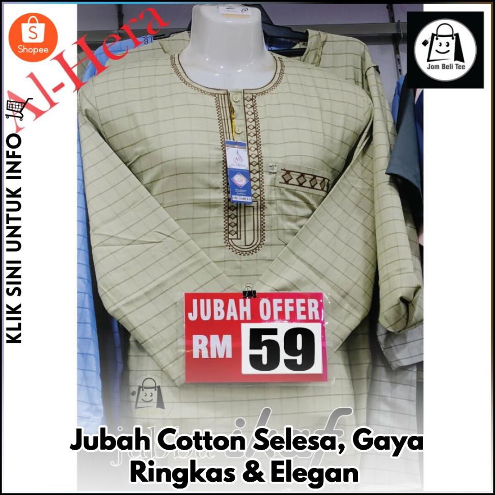 Jubah Cotton Selesa, Gaya Ringkas & Elegan